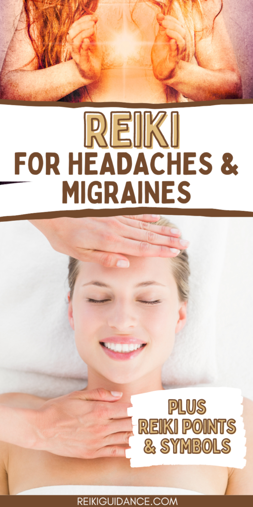 woman smiling in relief as she receives Reiki fro headaches and migraines