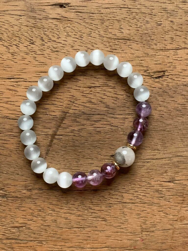Customised Crystal Healing Bracelet With Super Seven